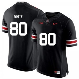 Men's Ohio State Buckeyes #80 Brendon White Black Nike NCAA College Football Jersey Jogging AER5744GK